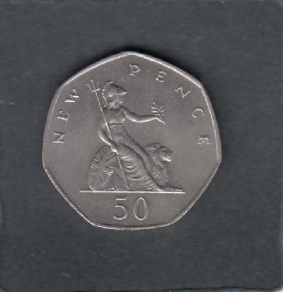 Beschrijving: 50 Pence ELIZABETH II
